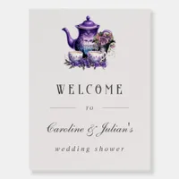 Tea Party Gothic Wedding Shower Welcome Sign