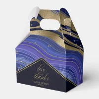 Abstract Agate Wedding Midnight V2 ID827 Favor Boxes