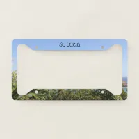 Scenic Caribbean Island Saint Lucia License Plate Frame