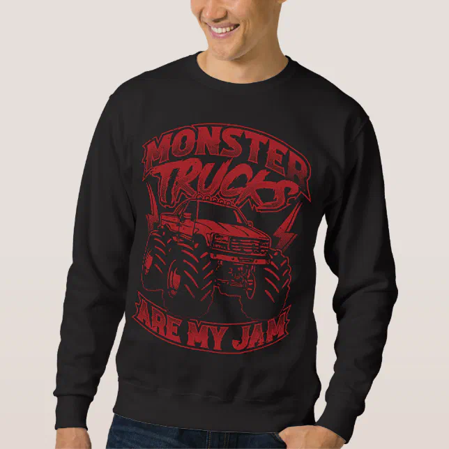 Monster Truck Car for Birthday Boy Toddlers Youth  Sweatshirt