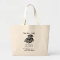 The No. 4 Yost Writing Machine Large Tote Bag