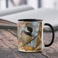 Cute Hopeful Black-Capped Chickadee Songbird Mug