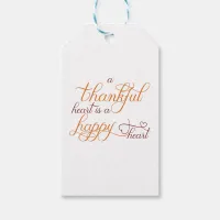 thankful heart is a happy heart thanksgiving gift tags