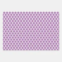 Polka Dots in Pink, Blue, and Lavendar Wrapping Paper Sheets