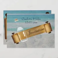 Message in a bottle Beach Wedding Invitation