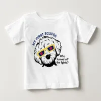 My First Eclipse Cute Dog with Glasses Baby T-Shirt