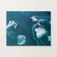 Blue Waters and White Ice Jigsaw Puzzle