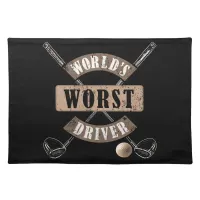 World's Worst Driver WWDa Cloth Placemat