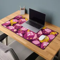 Array of tumbling dice Desk Mat