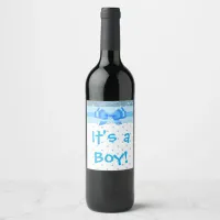 "It's a Boy" Wine Bottle Label