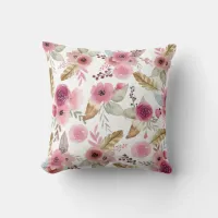 Kayli Floral Boho 16 inch Throw Pillow