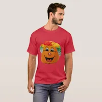 Jack o' Lantern Clown Face, Halloween Pumpkin T-Shirt