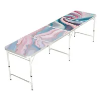 Pink and Blue Pastel Marble | Beer Pong Table