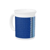 Pitcher - Crochet Pattern of Blue Stripes