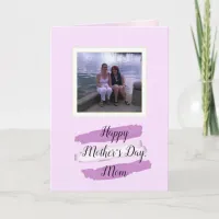 Purple Butterfly Mother Daughter Photo Mothers Day Card