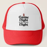 Game Night is My Favorite Meeple Logo Trucker Hat