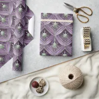 Purple Green Christmas Pattern#16 ID1009 Wrapping Paper