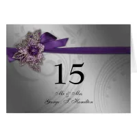 Purple FAUX ribbon vintage brooch Wedding