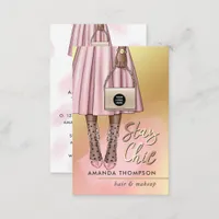 Pink and Gold Girly Business Card