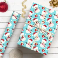 Whimsical Snowman Winter Wonderland Wrapping Paper