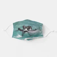 Penguins swimming and playing in Water Adult Cloth Face Mask