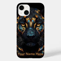 Mosaic Leopard Stained Glass Portrait  Case-Mate iPhone 14 Case