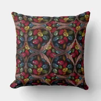 Chocolate Foil Eggs in Coconut Pattern Throw Pillow