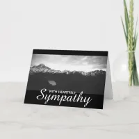 *~* Black & White Mountains Sympathy Love & Light Card