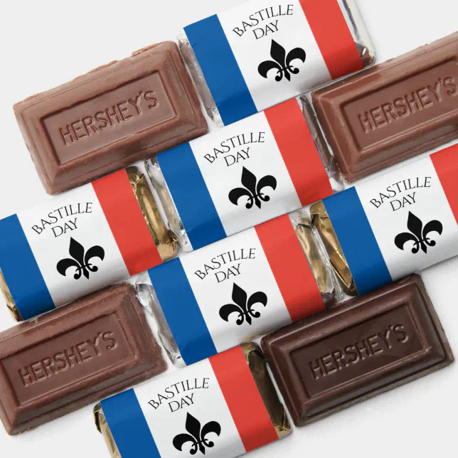 Bastille Day Fleur-de-Lis Tricolore France Flag Hershey's Miniatures