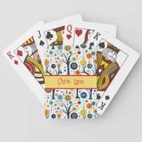 Vintage 60s Vibe Mod Flowers Poker Cards