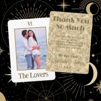 The Lovers Tarot Happy Couple Photo Thank You Card