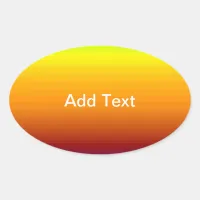 Spectrum of Horizontal Colors -3 Oval Sticker