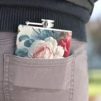 Timeless Rose Floral Charm Flask