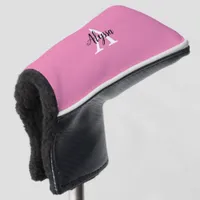 Monogram Script Pink Putter Golf Head Cover