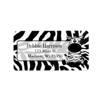 Personalized Zebra Stripes Return Address Labels