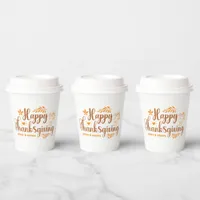 Happy Thanksgiving Paper Cups