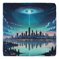 Out of this World - Magical Nighttime Skyline Trivet