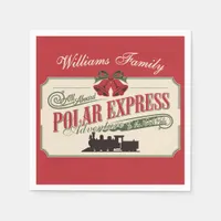 Polar Express Train Adventure Believe In Christmas Napkins