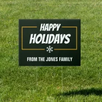 18" x 24" Green Happy Holidays Double Sided Sign