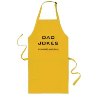 Dad Jokes Are Funny Amusing Humor Cooking Kitchen Long Apron