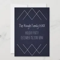 Geometric Starry Mountains Christmas Invite