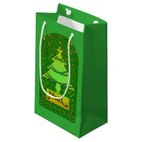 Celtic Christmas Tree Small Gift Bag