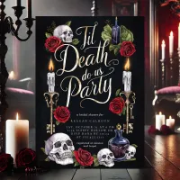 Til Death Do Us Party Halloween Bridal Shower Invitation