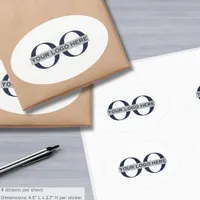 Simple Business Stickers with Custom Logo