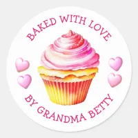 Baked with Love, Handmade Cupcakes Labels