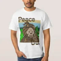 Peace Out Bigfoot Sasquatch  T-Shirt