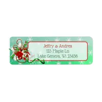 Winter Wedding Candy Cane Address Labels