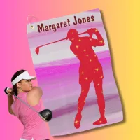 Personalized Best Mom ladies golfing gift fun golf Golf Towel