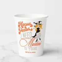 Witchy Hocus Pocus Martini To Focus Gift Halloween Paper Cups