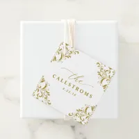 Elegant Vintage Gold Wedding Classy Favor Tags